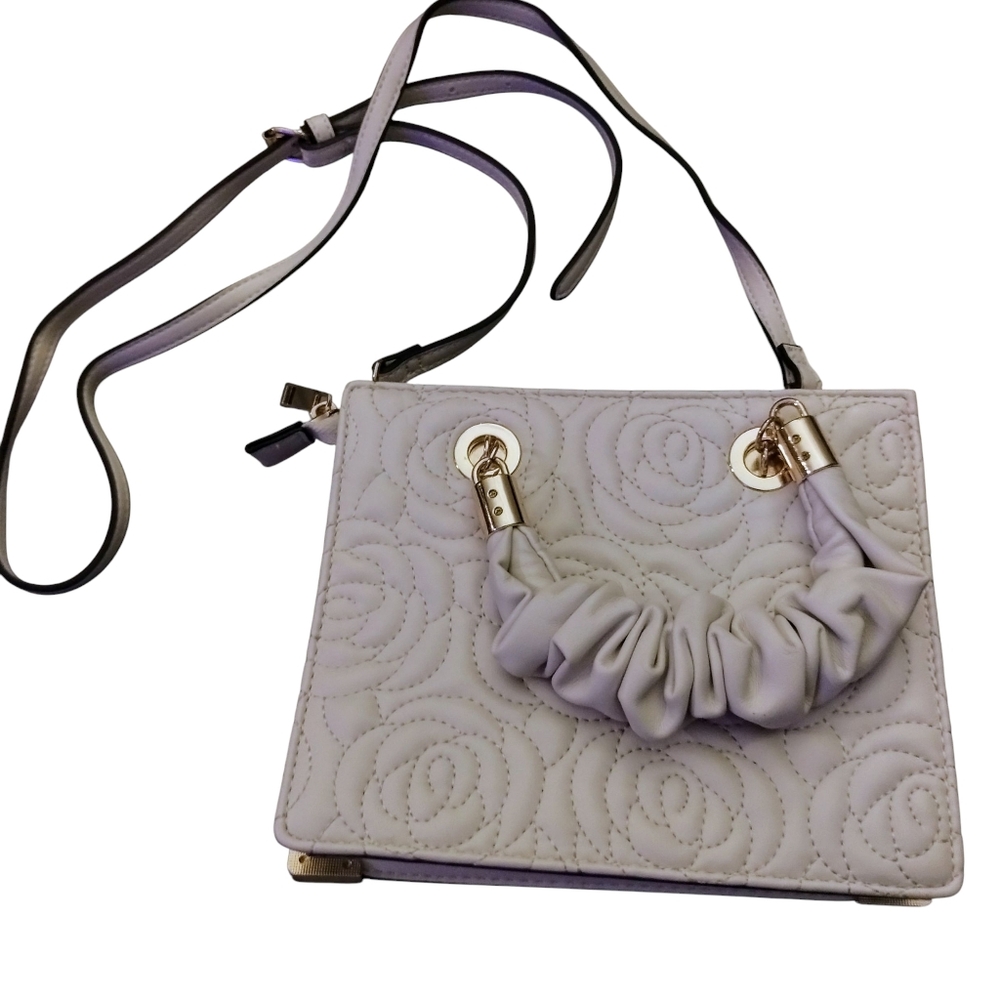 Elegant White Quilted Handbag